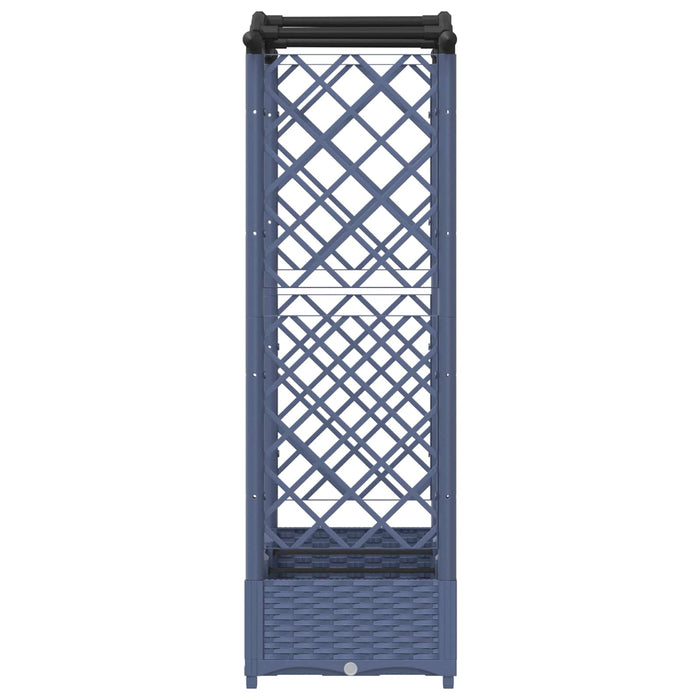 Pat Ridicat cu Trellis și Acoperiș Gri 169 x 40 x 125 cm PP WALTI