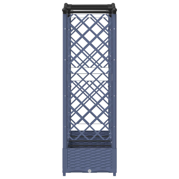 Pat Ridicat cu Trellis și Acoperiș Gri 207 x 40 x 126 cm PP WALTI