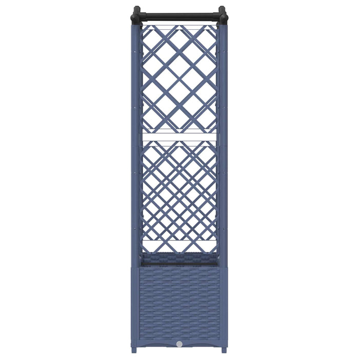 Pat Ridicat cu Trellis și Acoperiș Gri 125 x 40 x 138 cm PP WALTI