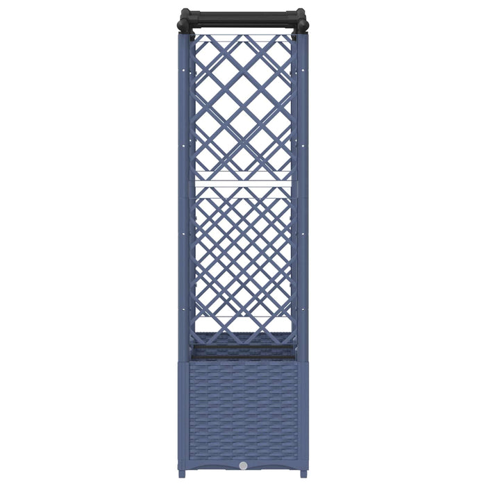 Pat Ridicat cu Trellis și Acoperiș Gri 164 x 40 x 142 cm PP WALTI