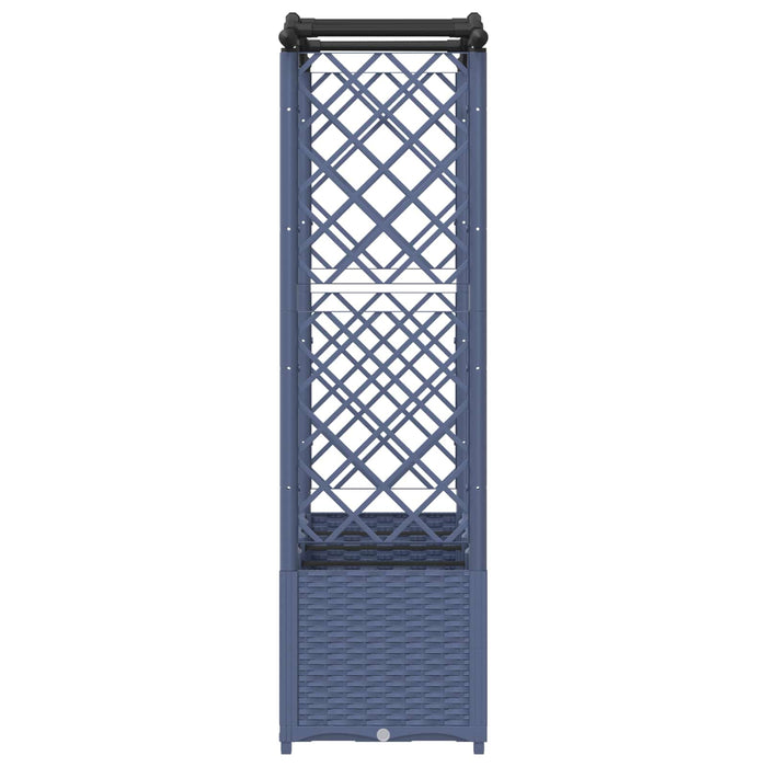 Pat Ridicat cu Trellis și Acoperiș Gri 204 x 40 x 141 cm PP WALTI