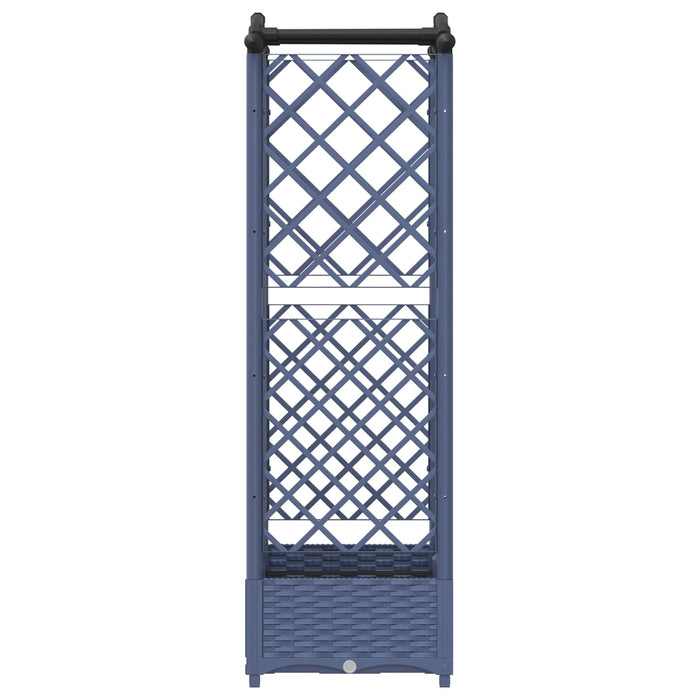 Pat Ridicat cu Trellis și Acoperiș Gri 124 x 40 x 126 cm PP WALTI