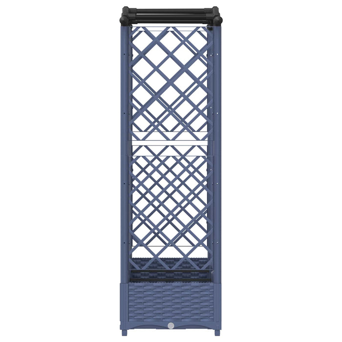 Pat Ridicat cu Trellis și Acoperiș Gri 163 x 40 x 126 cm PP WALTI