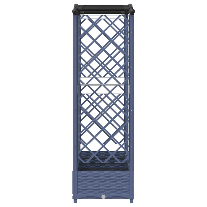 Pat Ridicat cu Trellis și Acoperiș Gri 203,5 x 40 x 125 cm PP WALTI