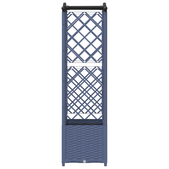 Pat Ridicat cu Trellis și Acoperiș Gri 122 x 40 x 141 cm PP WALTI