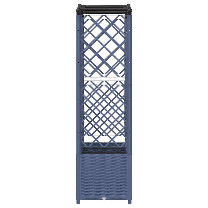 Pat Ridicat cu Trellis și Acoperiș Gri 163 x 40 x 141 cm PP WALTI