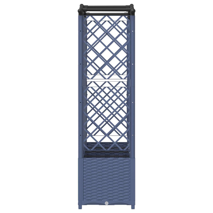 Pat Ridicat cu Trellis și Acoperiș Gri 204 x 40 x 141 cm PP WALTI