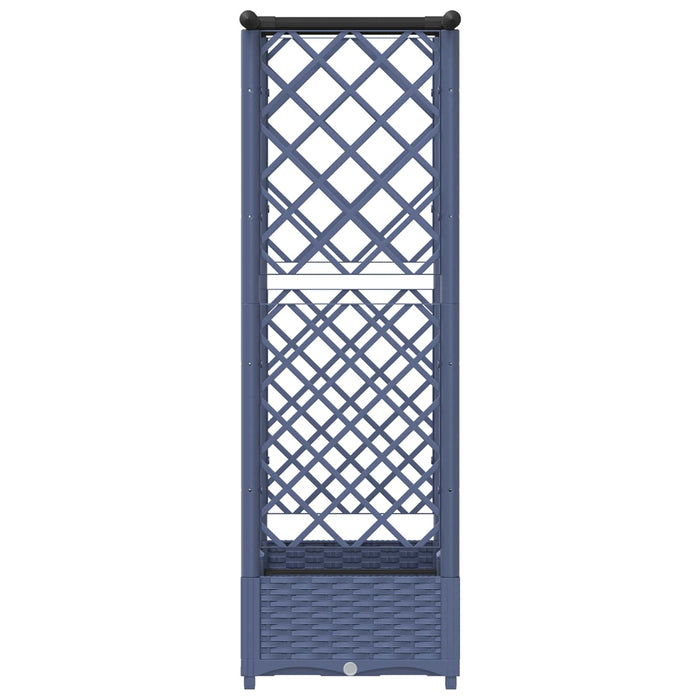 Pat Ridicat cu Trellis și Acoperiș Gri 122,5 x 40 x 123 cm PP WALTI