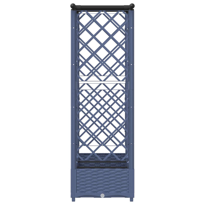Pat Ridicat cu Trellis și Acoperiș Gri 164 x 40 x 123 cm PP WALTI