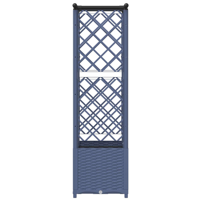 Pat Ridicat cu Trellis și Acoperiș Gri 124,5 x 40 x 138 cm PP WALTI