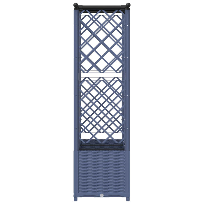 Pat Ridicat cu Trellis și Acoperiș Gri 162,5 x 40 x 138 cm PP WALTI