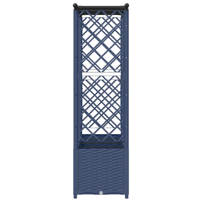 Pat Ridicat cu Trellis și Acoperiș Gri 203 x 40 x 138 cm PP WALTI