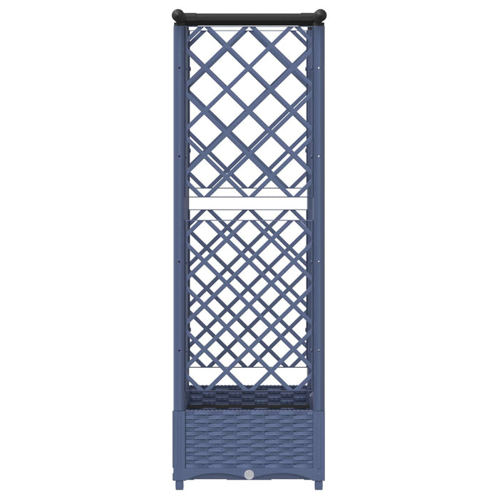 Pat Ridicat cu Trellis și Acoperiș Gri 124 x 40 x 123 cm PP WALTI