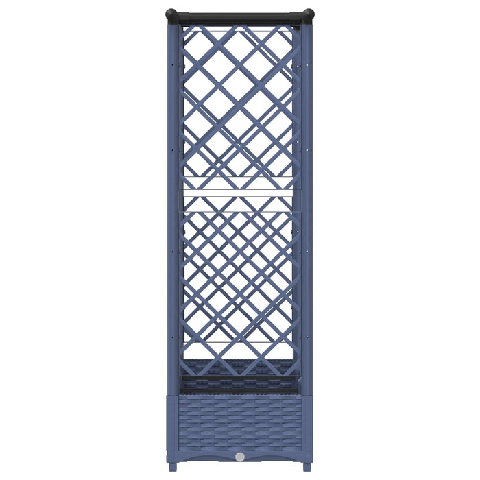 Pat Ridicat cu Trellis și Acoperiș Gri 164 x 40 x 123 cm PP WALTI