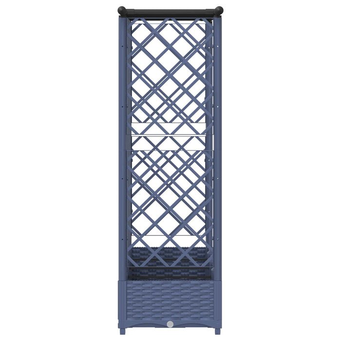 Pat Ridicat cu Trellis și Acoperiș Gri 202,5 x 40 x 123 cm PP WALTI