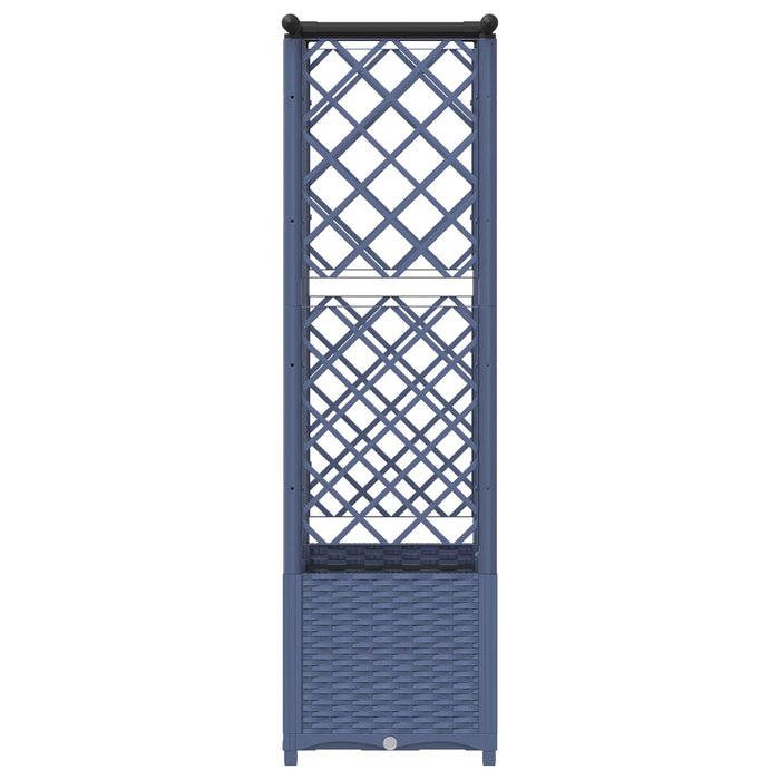 Pat Ridicat cu Trellis și Acoperiș Gri 124 x 40 x 138 cm PP WALTI