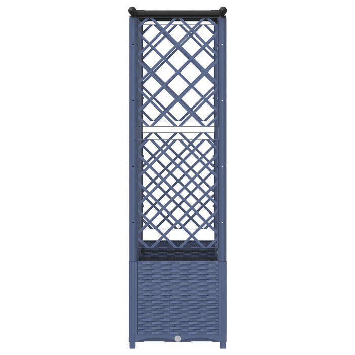 Pat Ridicat cu Trellis și Acoperiș Gri 163,5 x 40 x 138 cm PP WALTI