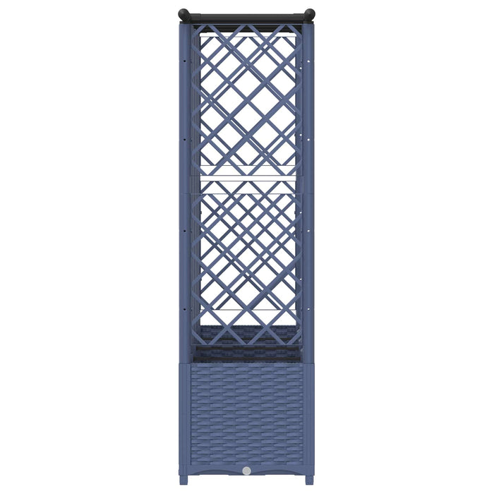 Pat Ridicat cu Trellis și Acoperiș Gri 202 x 40 x 138 cm PP WALTI
