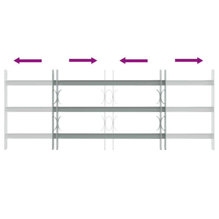 Grilaj de Securitate pentru Feronerie cu 3 Bare Încuiate 3 pcs - WALTI WALTI