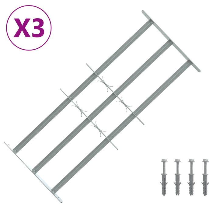 Grilaj de Securitate pentru Feronerie cu 3 Bare Încuiate 3 pcs - WALTI WALTI