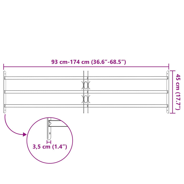 Grilaj de Securitate pentru Feronerie cu 3 Bare Încuiate 3 pcs WALTI