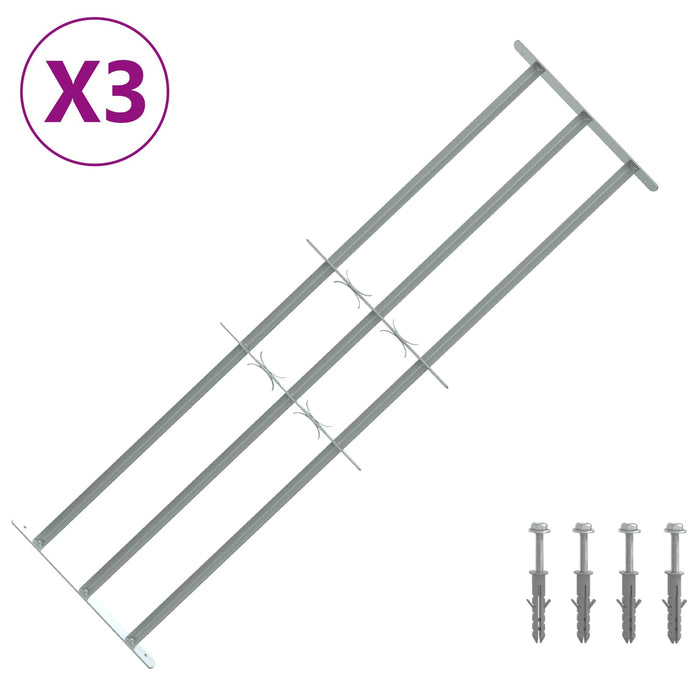 Grilaj de Securitate pentru Feronerie cu 3 Bare Încuiate 3 pcs WALTI