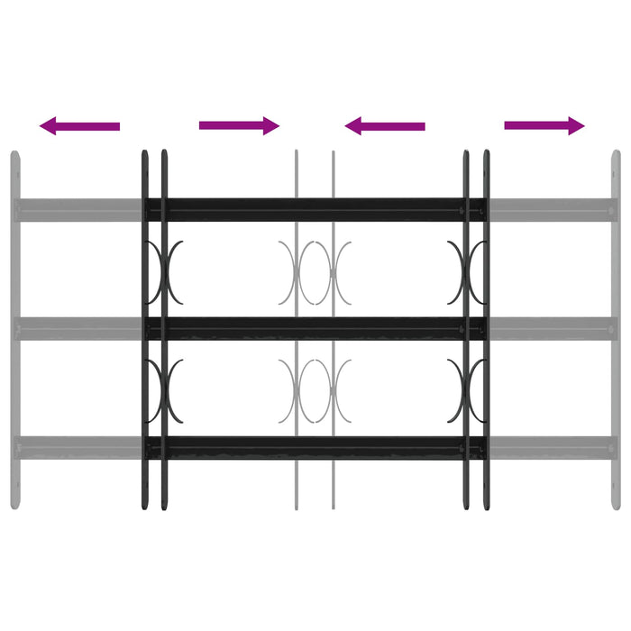 Grilaj de Securitate pentru Feronerie cu 3 Bare Încuiate 3 pcs - WALTI WALTI