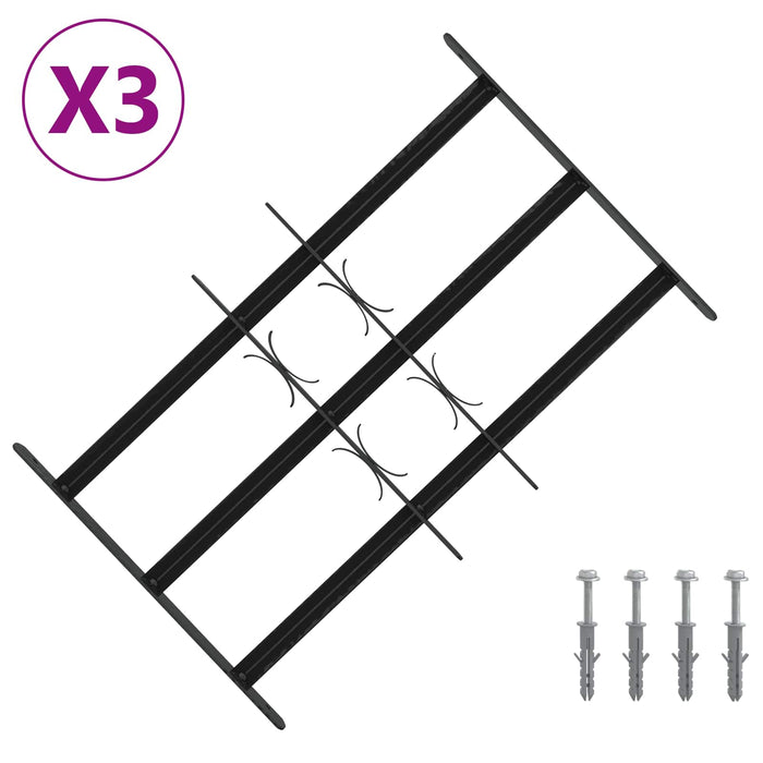 Grilaj de Securitate pentru Feronerie cu 3 Bare Încuiate 3 pcs - WALTI WALTI