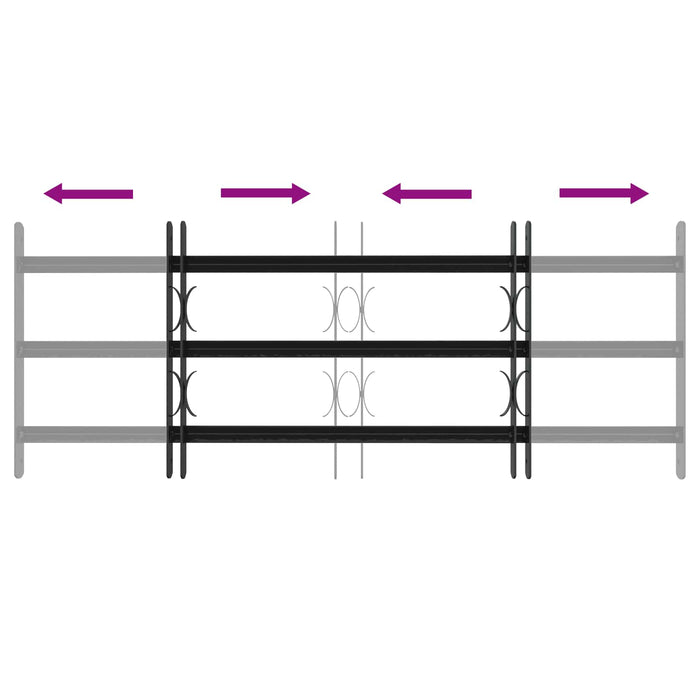 Grilaj de Securitate pentru Feronerie cu 3 Bare Încuiate 3 pcs WALTI