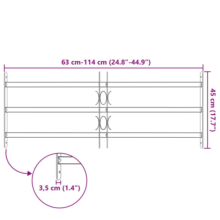 Grilaj de Securitate pentru Feronerie cu 3 Bare Încuiate 3 pcs WALTI