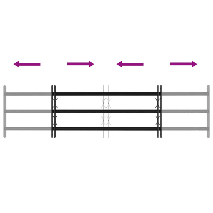 Grilaj de Securitate pentru Feronerie cu 3 Bare Încuiate 3 pcs - WALTI WALTI
