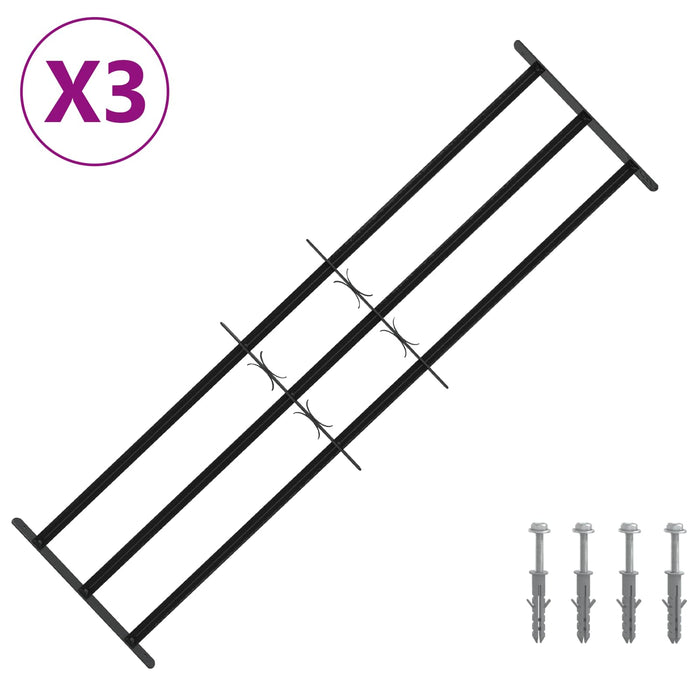 Grilaj de Securitate pentru Feronerie cu 3 Bare Încuiate 3 pcs - WALTI WALTI