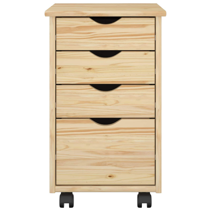 Cabinet mobil cu roata Maro 34 x 39 x 56 cm Lemn masiv de pin - WALTI WALTI