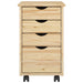 Cabinet mobil cu roata Maro 34 x 39 x 56 cm Lemn masiv de pin - WALTI WALTI