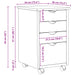 Cabinet mobil cu roata Maro 34 x 39 x 56 cm Lemn masiv de pin - WALTI WALTI