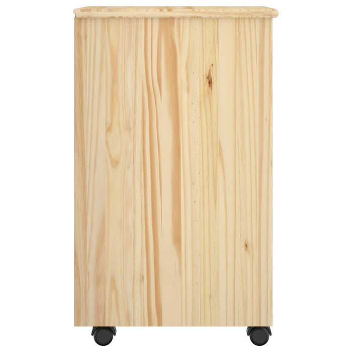 Cabinet mobil cu roata Maro 65,5 x 34 x 39 cm Lemn de pin masiv - WALTI WALTI