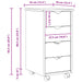 Cabinet mobil cu roata Maro 65,5 x 34 x 39 cm Lemn de pin masiv - WALTI WALTI