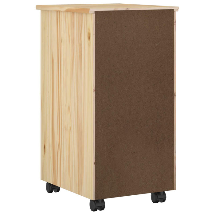 Cabinet mobil cu roata Maro 34 x 39 x 65,5 cm Lemn masiv de pin - WALTI WALTI