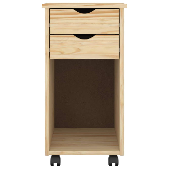 Cabinet mobil cu roata Maro 34 x 39 x 65,5 cm Lemn masiv de pin - WALTI WALTI