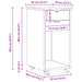 Cabinet mobil cu roata Maro 34 x 39 x 65,5 cm Lemn masiv de pin - WALTI WALTI