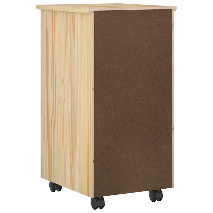 Cabinet mobil cu roata Maro 34 x 39 x 65,5 cm Lemn de pin masiv - WALTI WALTI