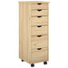 Cabinet mobil cu roata Maro 34 x 39 x 93,5 cm Lemn de pin masiv - WALTI WALTI