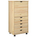 Cabinet mobil cu roata Maro 53 x 39 x 103 cm Lemn de pin masiv - WALTI WALTI