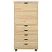 Cabinet mobil cu roata Maro 53 x 39 x 103 cm Lemn de pin masiv - WALTI WALTI