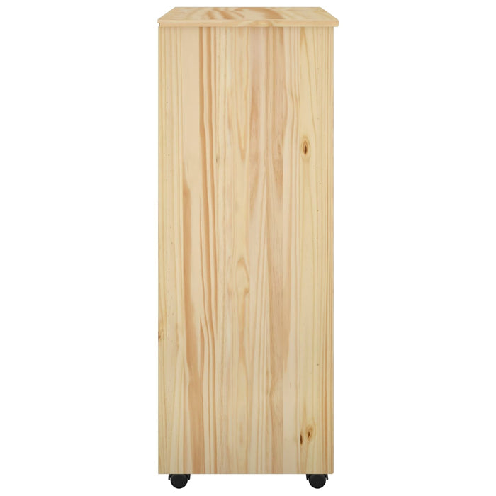 Cabinet mobil cu roata Maro 53 x 39 x 103 cm Lemn de pin masiv - WALTI WALTI