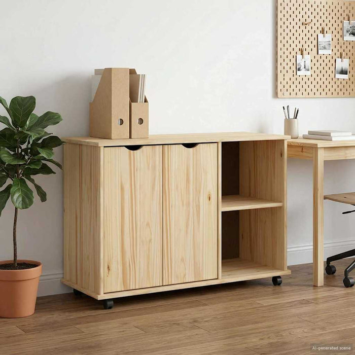 Cabinet mobil Maro 100 x 39 x 65,5 cm Lemn de pin masiv - WALTI WALTI