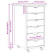 Dulap mobil cu sertare MOSS Lac transparent 34 x 39 x 65,5 cm - WALTI WALTI