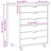 Dulap mobil cu sertare MOSS Lac transparent 53 x 39 x 65,5 cm - WALTI WALTI