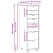 Dulap mobil cu sertare MOSS Lac transparent 34 x 39 x 103 cm - WALTI WALTI