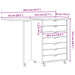 Sertar Mobil cu Birou MOSS Lac transparent 105,5 x 39 x 74,5 cm - WALTI WALTI